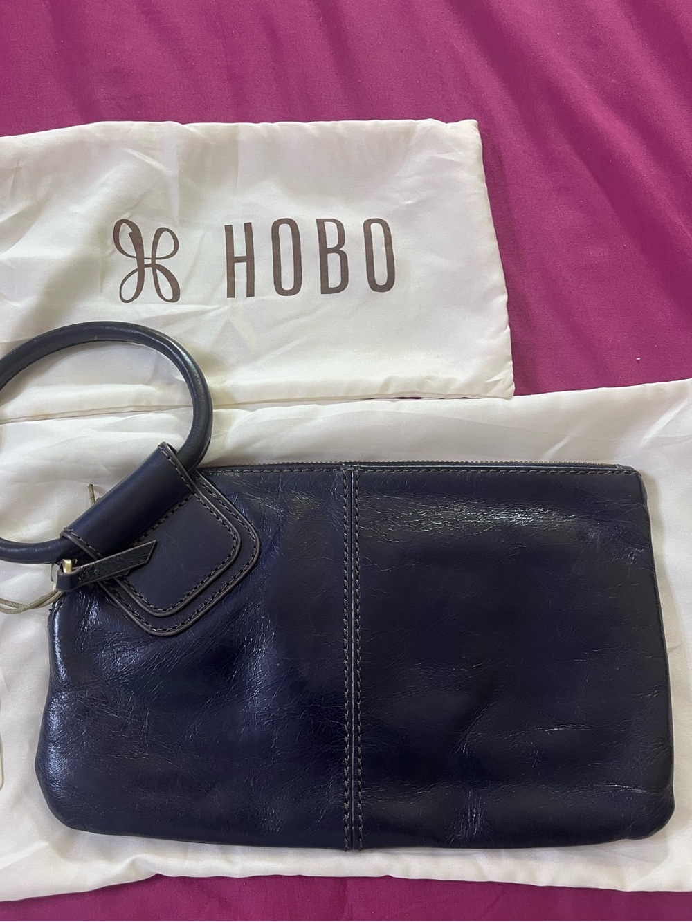 Hobo Navy Sable Wristlet